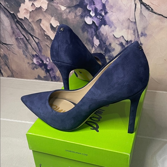 Sam Edelman HAZEL Deep Blue Heels - Picture 6 of 8
